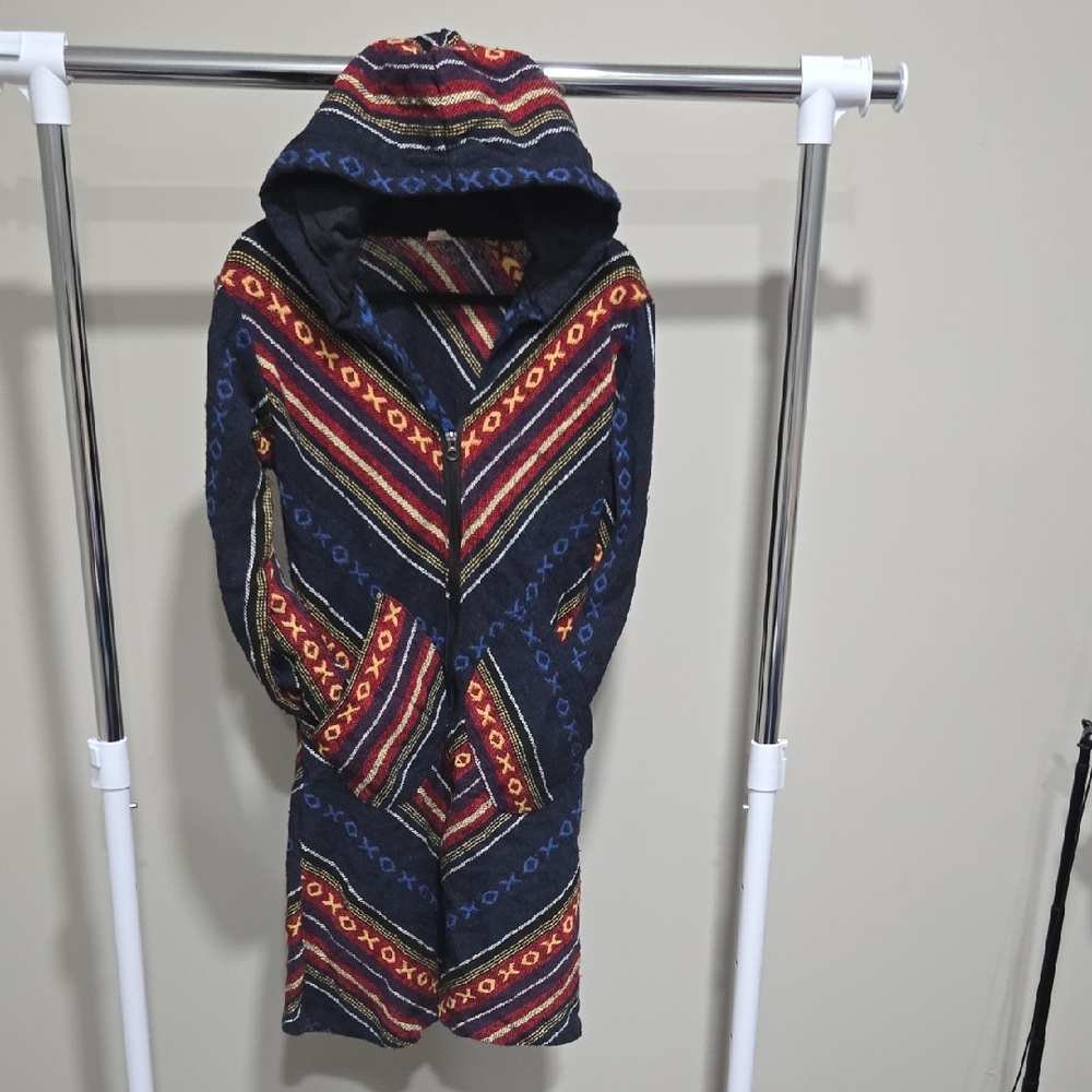 Sz M GOA Womens Handmade Israeli Hipster Middle Eastern Colorful Knitted Dress